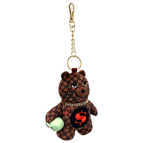 Sprayground Μπρελόκ Bubbly Brown Check Bear Keychain
